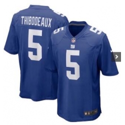 Men's New York Giants #5 Kayvon Thibodeaux Blue Vapor Limited Jersey
