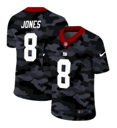 New York Giants 8 Daniel Jones Men Nike 2020 Black CAMO Vapor Untouchable Limited Stitched NFL Jersey