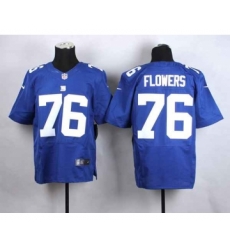 nike nfl jerseys new york giants 76 flowers blue[Elite]