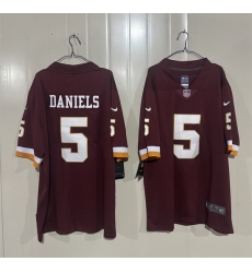 Men Washington Commanders  5 Jayden Daniels Burgundy 2026 Vapor Limited Stitched Football Jersey
