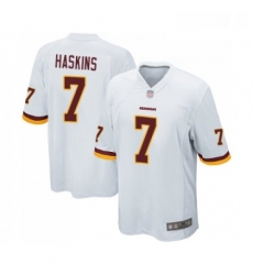 Mens Washington Redskins 7 Dwayne Haskins Game White Football Jersey