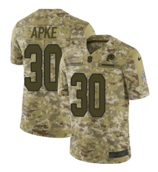 Nike Redskins #30 Troy Apke Camo Men Stitched NFL Limited 2018 Salute To Service Jersey