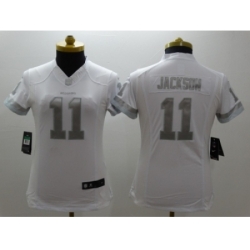 Women Nike Washington Red Skins #11 Jackson Platinum White Jerseys