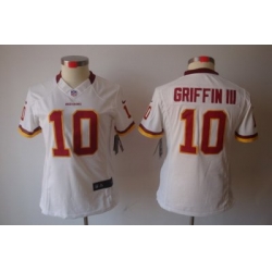 Women Nike Washington Redskins #10 Griffin III White Color[NIKE LIMITED Jersey]