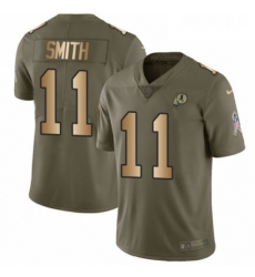 Youth Nike Washington Redskins 11 Alex Smith Limited OliveGold 2017 Salute to Service NFL Jersey