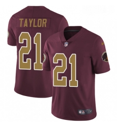 Youth Nike Washington Redskins 21 Sean Taylor Elite Burgundy RedGold Number Alternate 80TH Anniversary NFL Jersey