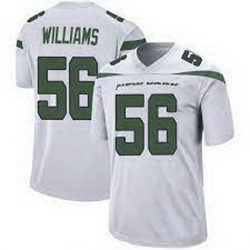 Men New York Jets Quincy Williams #56 White Vapor Limited Stitched Football Jersey