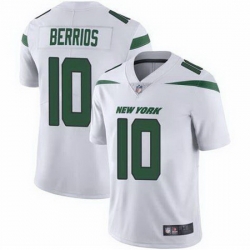 Men's New York Jets #10 Braxton Berrios White Vapor Untouchable Limited Stitched Jersey