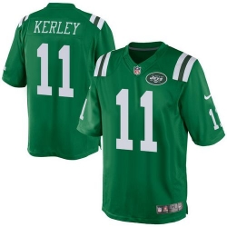 Nike Jets 11 Jeremy Kerley Green Mens Stitched NFL Elite Rush Jersey