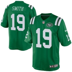 Nike Jets 19 Devin Smith Green Mens Stitched NFL Elite Rush Jersey