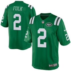 Nike Jets 2 Nick Folk Green Mens Stitched NFL Elite Rush Jersey