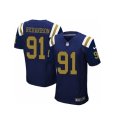 Nike New York Jets 91 Sheldon Richardson Blue Elite Alternate NFL Jersey