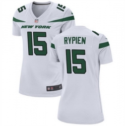 Women New York Jets 15 Brett Rypien White Stitched Football Jersey 