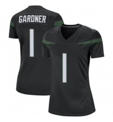 Women New York Jets Sauce Gardner #1 Black Vapor Untouchable Limited Jersey