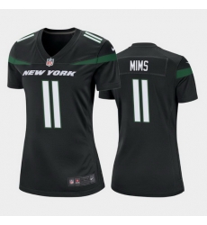 women denzel mims new york jets black game jersey 