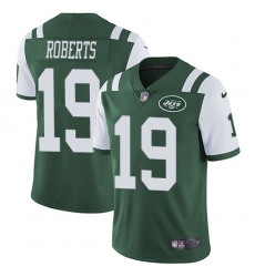Youth Nike Jets 19 Andre Roberts Green Team Color Stitched NFL Vapor Untouchable Limited Jersey