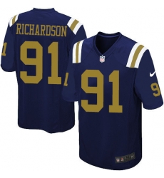 Youth Nike New York Jets #91 Sheldon Richardson Elite Navy Blue Alternate NFL