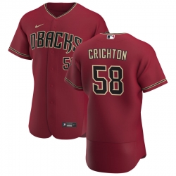 Men Arizona Diamondbacks 58 Stefan Crichton Men Nike Crimson Flex Base Alternate Team MLB Jersey