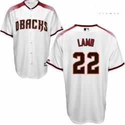 Mens Majestic Arizona Diamondbacks 22 Jake Lamb Replica White Home Cool Base MLB Jersey 