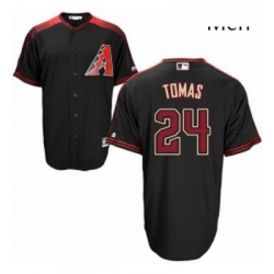 Mens Majestic Arizona Diamondbacks 24 Yasmany Tomas Authentic Black Alternate Home Cool Base MLB Jersey