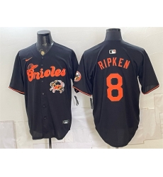 Men Baltimore Orioles 8 Cal Ripken Jr Black With Patch Vapor Premier Limited Stitched Baseball Jersey Men Baltimore Orioles 8 Cal Ripken Jr Black With Patch Vapor Premier Limited Stitched Baseball Jersey