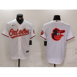 Men Baltimore Orioles Big Logo White 2024 Home Limited Cool Base Stitched Baseball Jersey