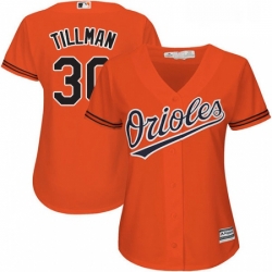 Womens Majestic Baltimore Orioles 30 Chris Tillman Authentic Orange Alternate Cool Base MLB Jersey