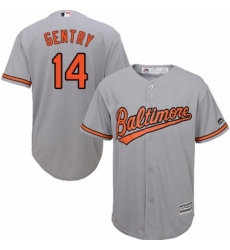 Youth Majestic Baltimore Orioles 14 Craig Gentry Authentic Grey Road Cool Base MLB Jersey 