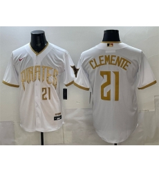 Men Pittsburgh Pirates 21 Roberto Clemente White 2026 City Connect Stadium Stitched Baseball Jersey Men Pittsburgh Pirates 21 Roberto Clemente White 2026 City Connect Stadium Stitched Baseball Jersey