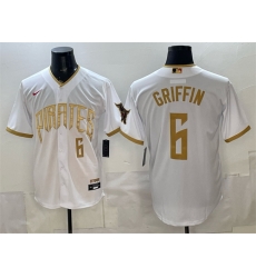 Men Pittsburgh Pirates 6 Konnor Griffin White 2026 City Connect Stadium Stitched Baseball Jersey Men Pittsburgh Pirates 6 Konnor Griffin White 2026 City Connect Stadium Stitched Baseball Jersey