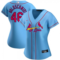 St  Louis St.Louis Cardinals 46 Paul Goldschmidt Nike Women Alternate 2020 MLB Player Jersey Light Blue