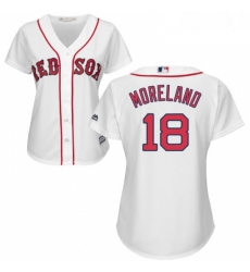 Womens Majestic Boston Red Sox 18 Mitch Moreland Authentic White Home MLB Jersey