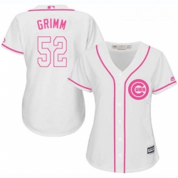 Womens Majestic Chicago Cubs 52 Justin Grimm Authentic White Fashion MLB Jersey