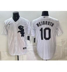 Men Chicago White Sox  10 Chase Meidroth White Stitched Baseball Jersey