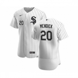 Men Chicago White Sox 20 Danny Mendick White Home 2020 Authentic Player Baseball Jersey