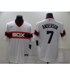 Men Chicago White Sox 7 Tim Anderson Throwback Cool Base Stitched Jerseys