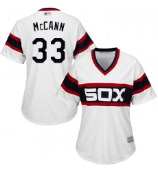 White Sox #33 James McCann White Alternate Home Women Stitched Baseball Jersey