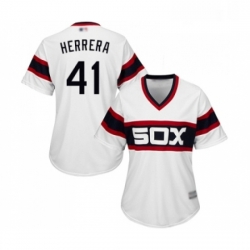 Womens Chicago White Sox 41 Kelvin Herrera Replica White 2013 Alternate Home Cool Base Baseball Jersey 