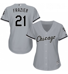 Womens Majestic Chicago White Sox 10 Yoan Moncada Replica White Fashion Cool Base MLB Jersey 