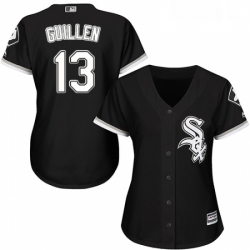 Womens Majestic Chicago White Sox 13 Ozzie Guillen Authentic Black Alternate Home Cool Base MLB Jersey