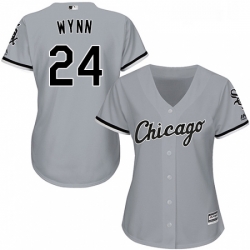 Womens Majestic Chicago White Sox 24 Early Wynn Replica Grey Road Cool Base MLB Jersey