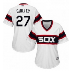 Womens Majestic Chicago White Sox 27 Lucas Giolito Replica White 2013 Alternate Home Cool Base MLB Jersey 