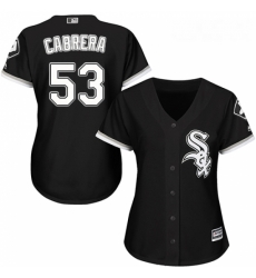 Womens Majestic Chicago White Sox 53 Welington Castillo Authentic Black Alternate Home Cool Base MLB Jersey 