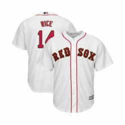 Youth Boston Red Sox 14 Jim Rice Authentic White 2019 Gold Program Cool Base Baseball Jersey