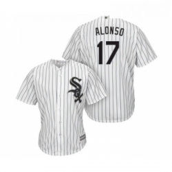 Youth Chicago White Sox 17 Yonder Alonso Replica White Home Cool Base Baseball Jersey 