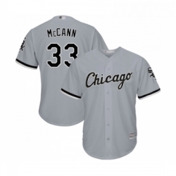 Youth Chicago White Sox 33 James McCann Replica Grey Road Cool Base Baseball Jersey 