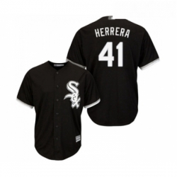 Youth Chicago White Sox 41 Kelvin Herrera Replica Black Alternate Home Cool Base Baseball Jersey 