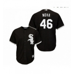 Youth Chicago White Sox 46 Ivan Nova Replica Black Alternate Home Cool Base Baseball Jersey 