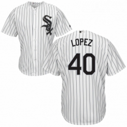 Youth Majestic Chicago White Sox 40 Reynaldo Lopez Replica White Home Cool Base MLB Jersey 