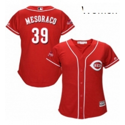 Womens Majestic Cincinnati Reds 39 Devin Mesoraco Replica Red Alternate Cool Base MLB Jersey